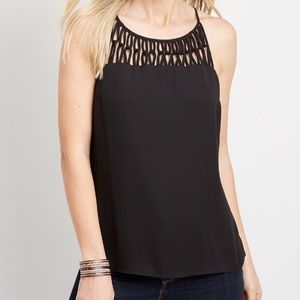 Maurice’s black lattice top tank size xs Nwot